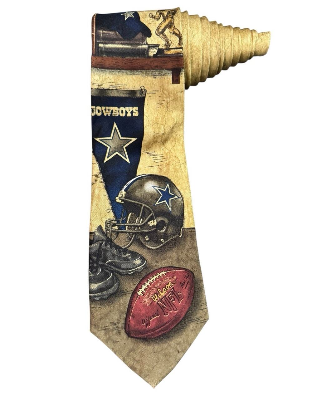 Eagle Wings NFL Dallas Cowboys Football Helmet Pendant Sports Novelty Necktie